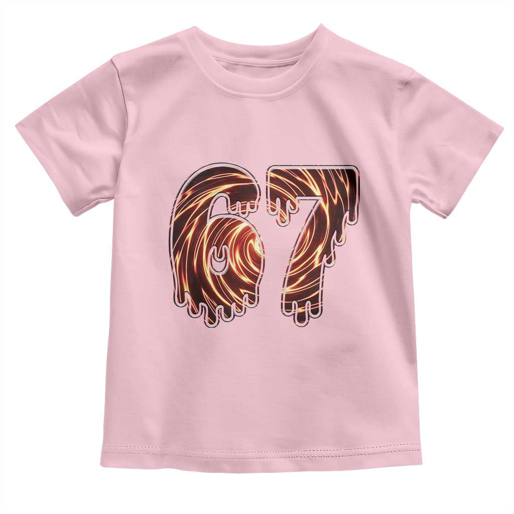 Fire Swirl Effect Printed Toddler T Shirt Six Seven Meme