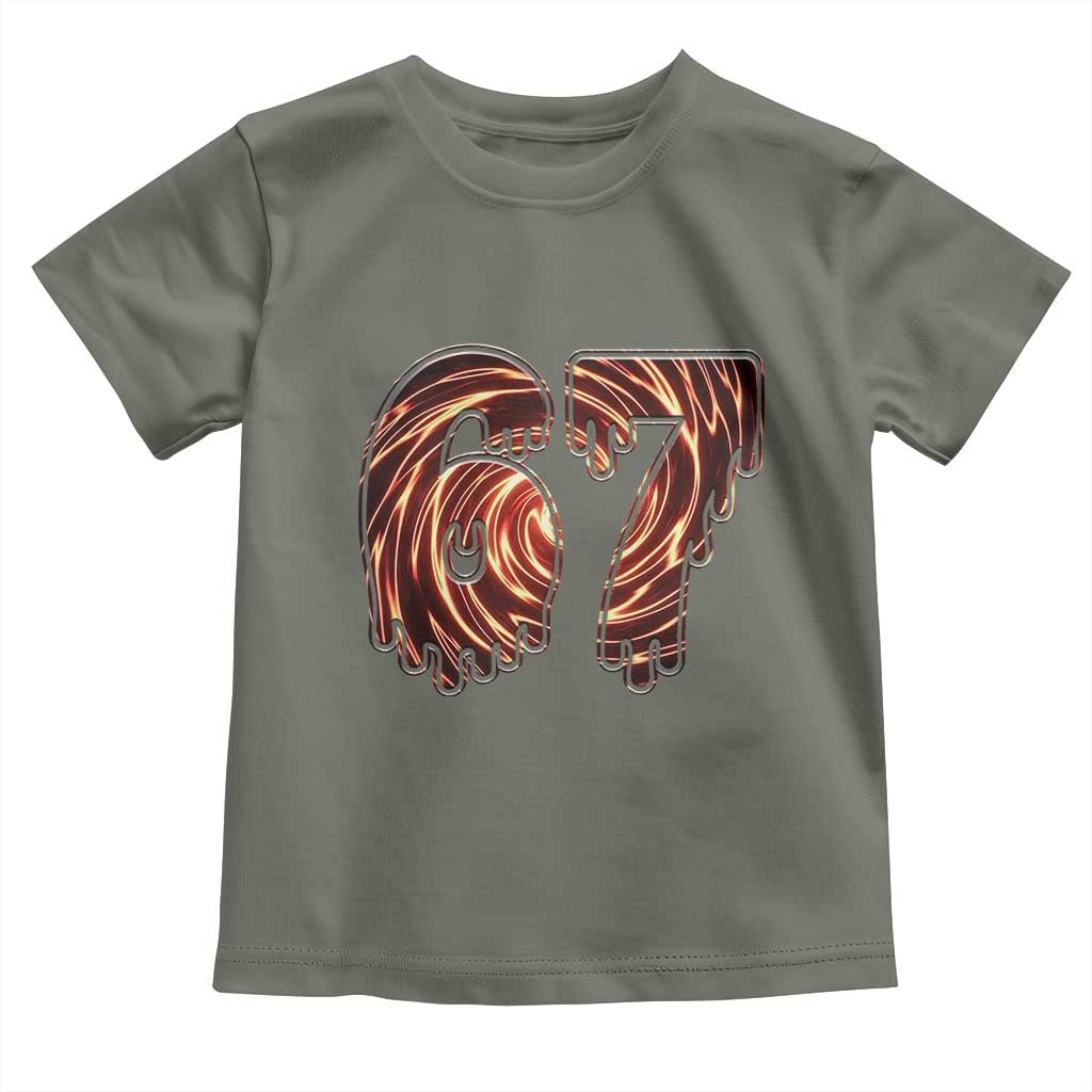 Fire Swirl Effect Printed Toddler T Shirt Six Seven Meme