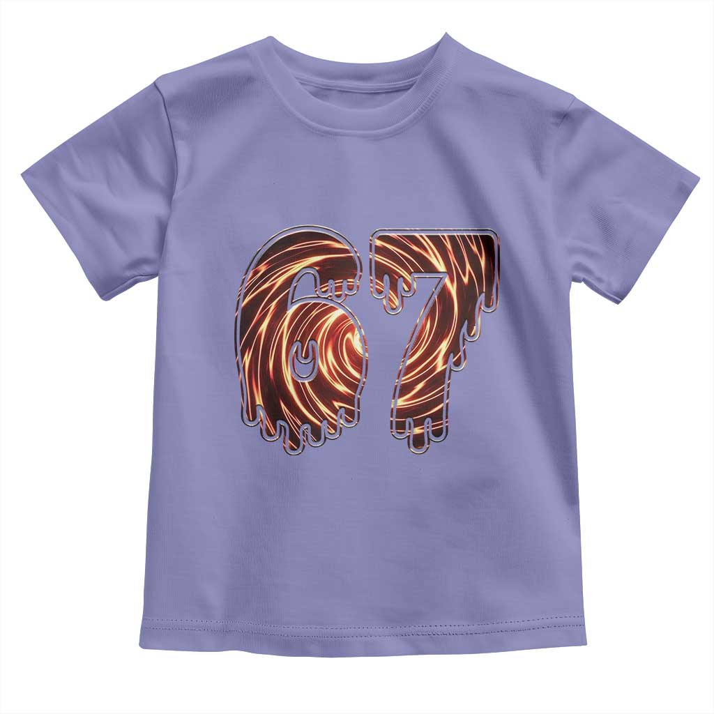 Fire Swirl Effect Printed Toddler T Shirt Six Seven Meme