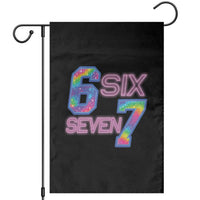 Colorful Neon Light Effect Garden Flag Six Seven Meme