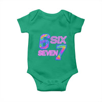 Colorful Neon Light Effect Baby Onesie Six Seven Meme