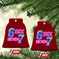 Colorful Neon Light Effect Ceramic Ornament Six Seven Meme