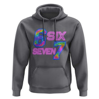 Colorful Neon Light Effect Hoodie Six Seven Meme