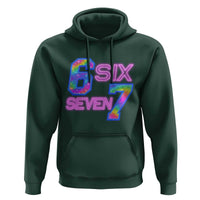 Colorful Neon Light Effect Hoodie Six Seven Meme