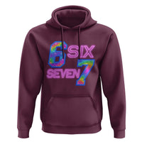 Colorful Neon Light Effect Hoodie Six Seven Meme