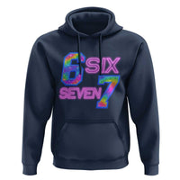 Colorful Neon Light Effect Hoodie Six Seven Meme