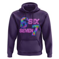 Colorful Neon Light Effect Hoodie Six Seven Meme