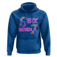 Colorful Neon Light Effect Hoodie Six Seven Meme