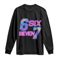 Colorful Neon Light Effect Long Sleeve Shirt Six Seven Meme