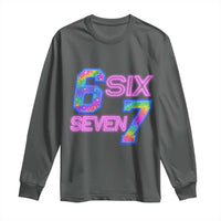 Colorful Neon Light Effect Long Sleeve Shirt Six Seven Meme