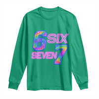 Colorful Neon Light Effect Long Sleeve Shirt Six Seven Meme
