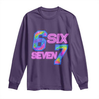 Colorful Neon Light Effect Long Sleeve Shirt Six Seven Meme