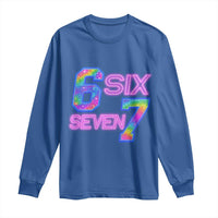 Colorful Neon Light Effect Long Sleeve Shirt Six Seven Meme