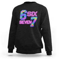 Colorful Neon Light Effect Sweatshirt Six Seven Meme