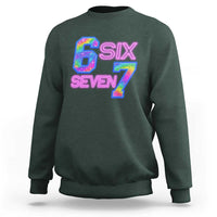 Colorful Neon Light Effect Sweatshirt Six Seven Meme