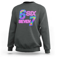 Colorful Neon Light Effect Sweatshirt Six Seven Meme