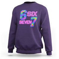 Colorful Neon Light Effect Sweatshirt Six Seven Meme