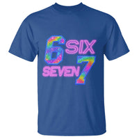 Colorful Neon Light Effect T Shirt Six Seven Meme