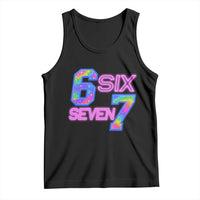 Colorful Neon Light Effect Tank Top Six Seven Meme