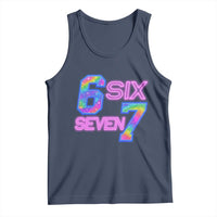 Colorful Neon Light Effect Tank Top Six Seven Meme