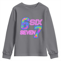 Colorful Neon Light Effect Youth Sweatshirt Six Seven Meme
