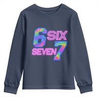 Colorful Neon Light Effect Youth Sweatshirt Six Seven Meme