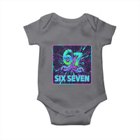 Funny Six Seven Meme Baby Onesie Cyberpunk Neon Style