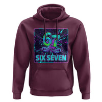 Funny Six Seven Meme Hoodie Cyberpunk Neon Style