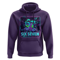 Funny Six Seven Meme Hoodie Cyberpunk Neon Style