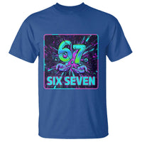 Funny Six Seven Meme T Shirt Cyberpunk Neon Style
