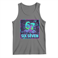 Funny Six Seven Meme Tank Top Cyberpunk Neon Style