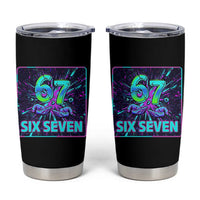 Funny Six Seven Meme Tumbler Cup Cyberpunk Neon Style