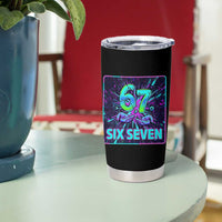 Funny Six Seven Meme Tumbler Cup Cyberpunk Neon Style