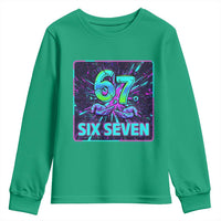 Funny Six Seven Meme Youth Sweatshirt Cyberpunk Neon Style