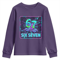 Funny Six Seven Meme Youth Sweatshirt Cyberpunk Neon Style