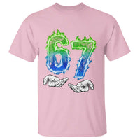Green Fire Flame Six Seven T Shirt Trendy Meme Gift