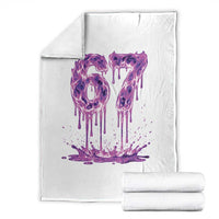 Drip Fire Flame Six Seven Throw Blanket Trendy Meme Gift