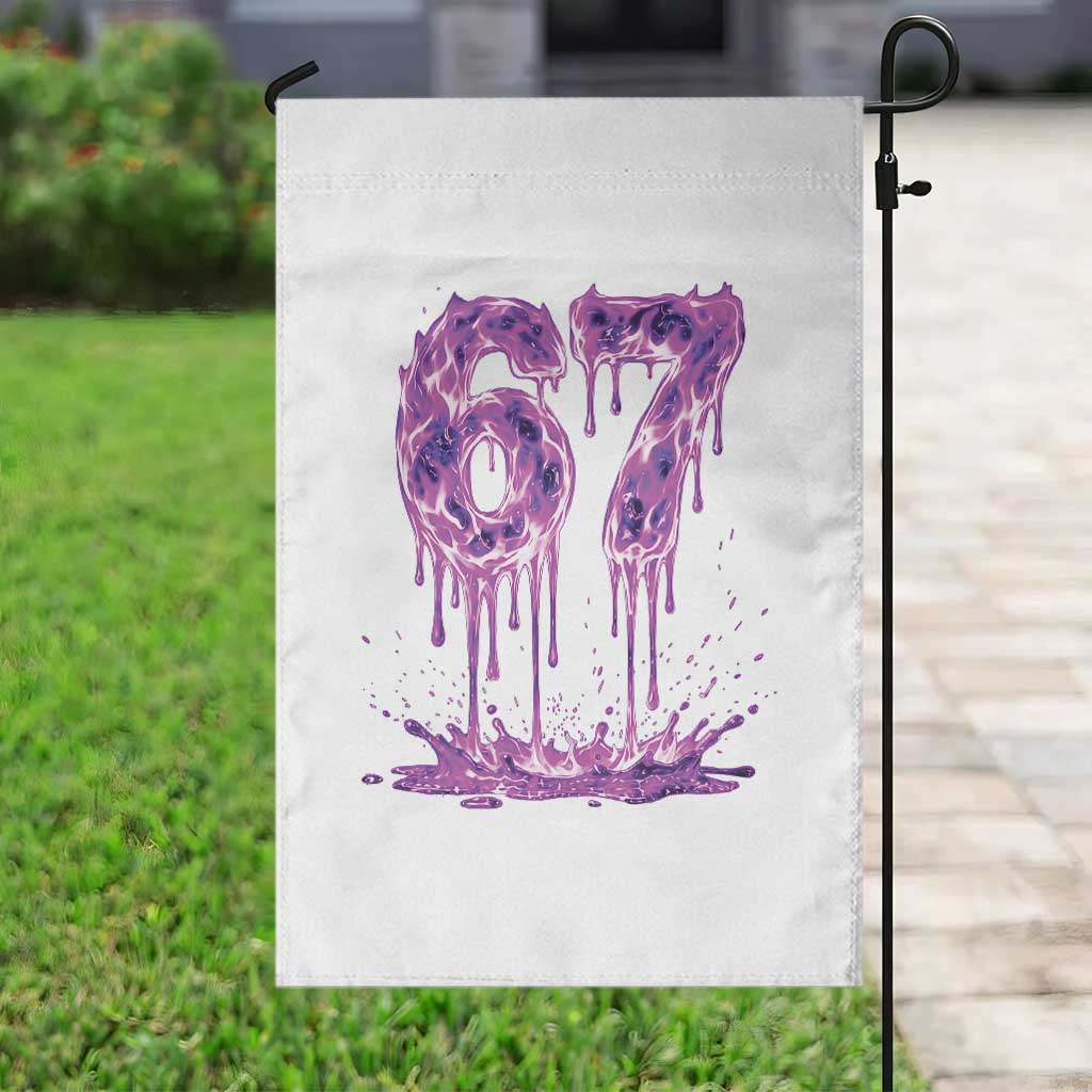 Drip Fire Flame Six Seven Garden Flag Trendy Meme Gift