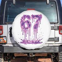 Drip Fire Flame Six Seven Spare Tire Cover Trendy Meme Gift