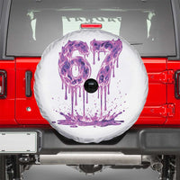 Drip Fire Flame Six Seven Spare Tire Cover Trendy Meme Gift