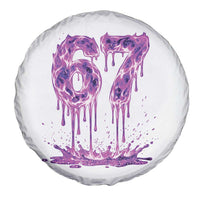 Drip Fire Flame Six Seven Spare Tire Cover Trendy Meme Gift