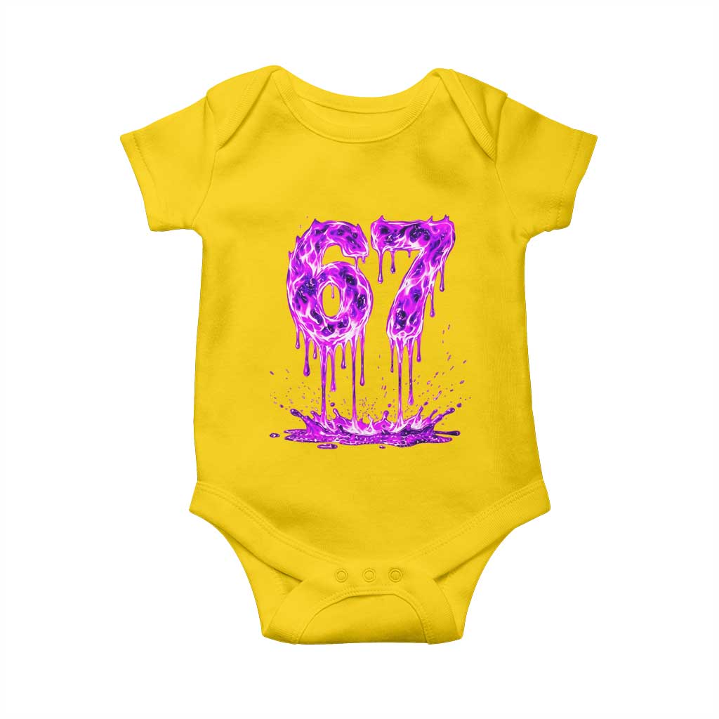 Drip Fire Flame Six Seven Baby Onesie Trendy Meme Gift