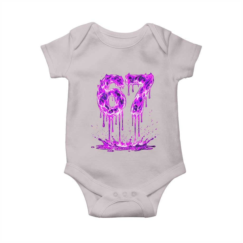 Drip Fire Flame Six Seven Baby Onesie Trendy Meme Gift