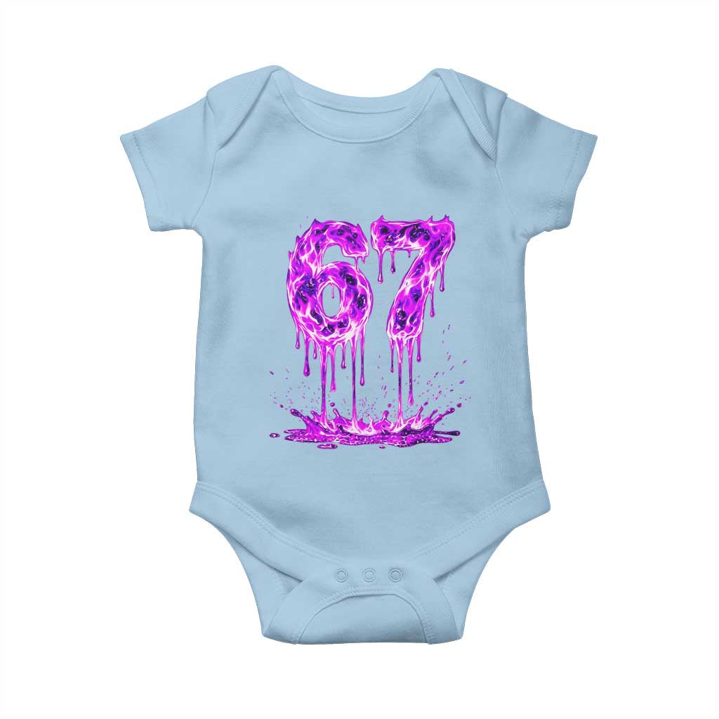 Drip Fire Flame Six Seven Baby Onesie Trendy Meme Gift