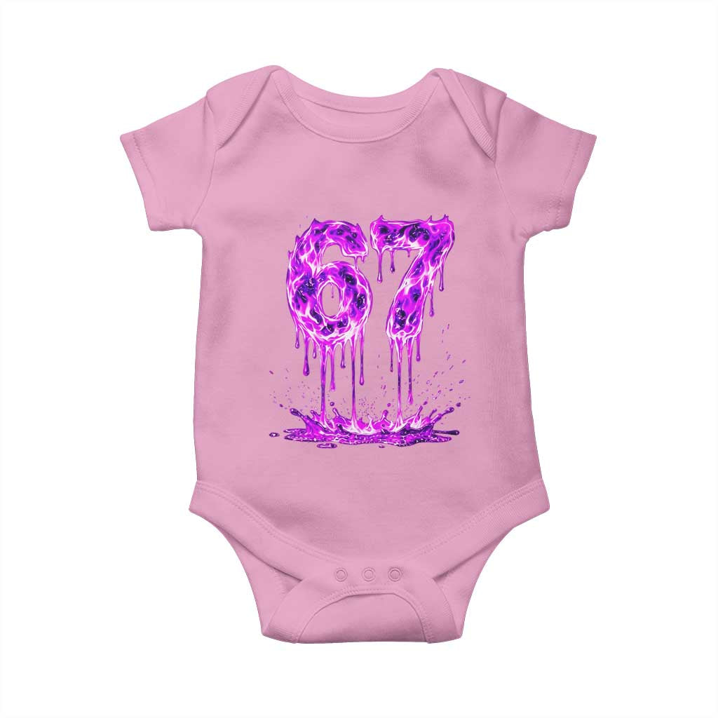 Drip Fire Flame Six Seven Baby Onesie Trendy Meme Gift