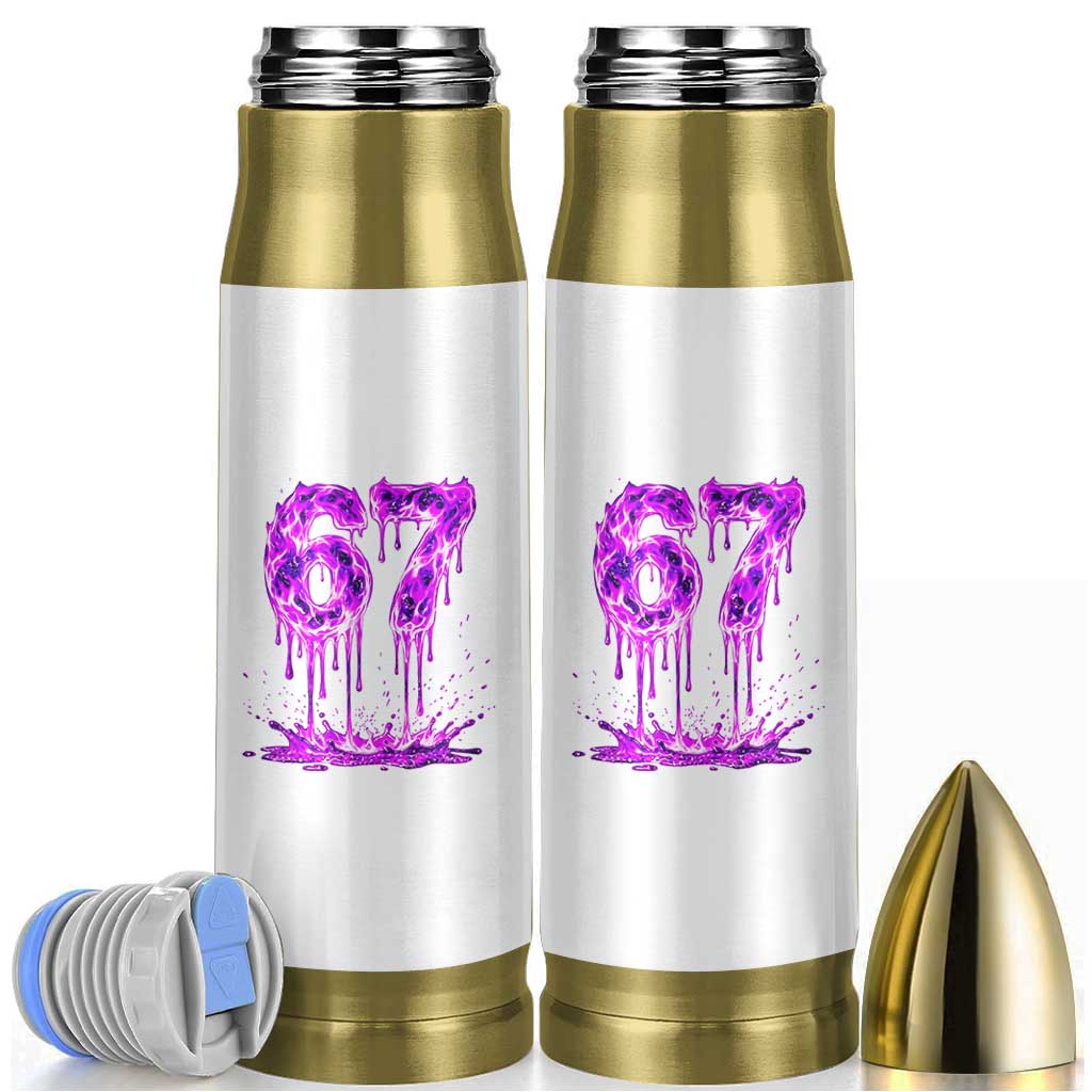 Drip Fire Flame Six Seven Bullet Tumbler Trendy Meme Gift
