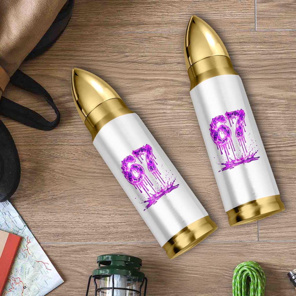 Drip Fire Flame Six Seven Bullet Tumbler Trendy Meme Gift
