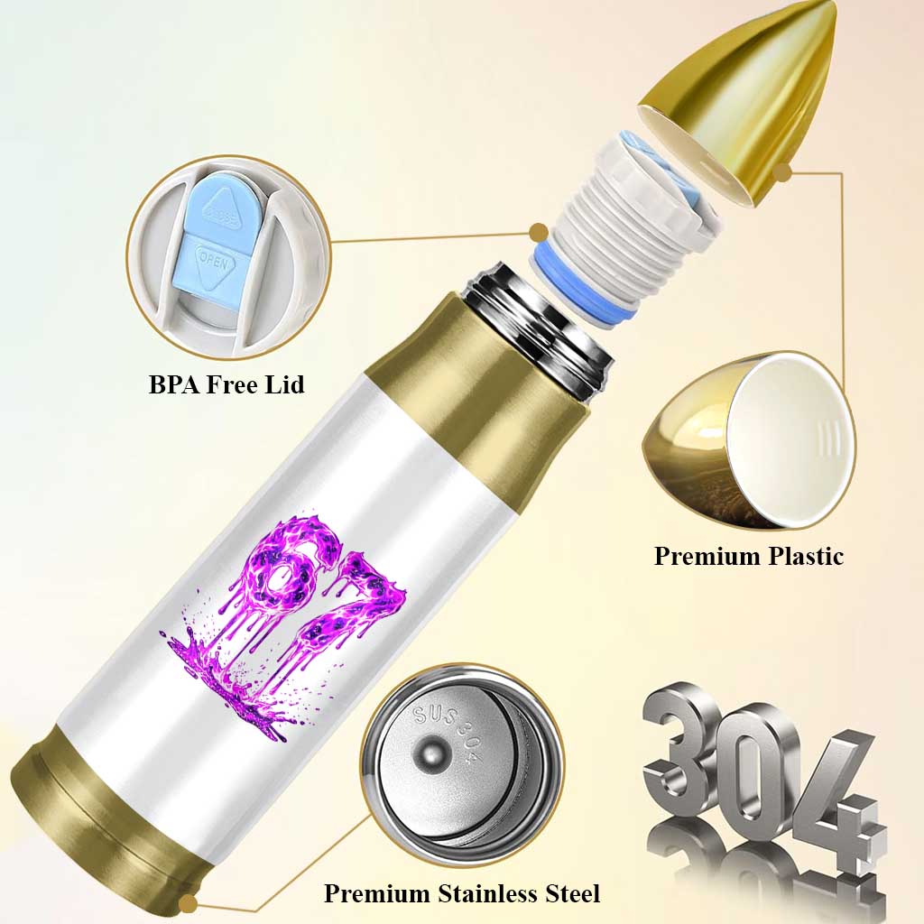 Drip Fire Flame Six Seven Bullet Tumbler Trendy Meme Gift