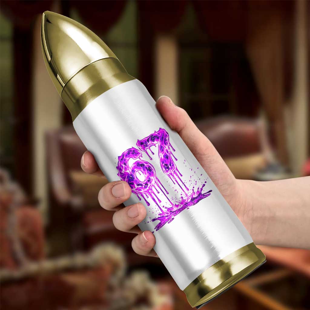 Drip Fire Flame Six Seven Bullet Tumbler Trendy Meme Gift