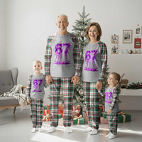 Drip Fire Flame Six Seven Plaid Pajama Set Trendy Meme Gift